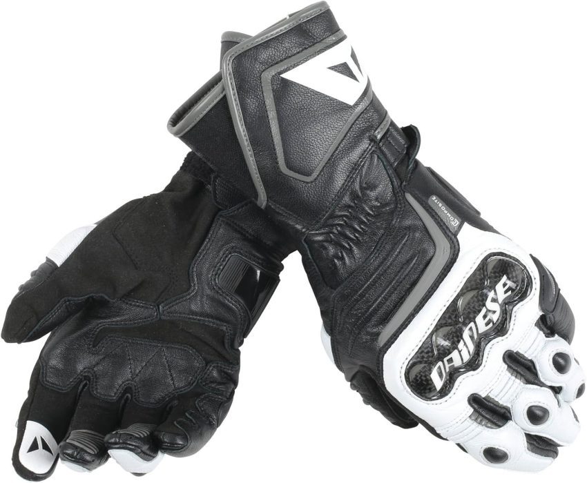 guantes dainese carbon d1 long guantes, negro/blanco/antracite,